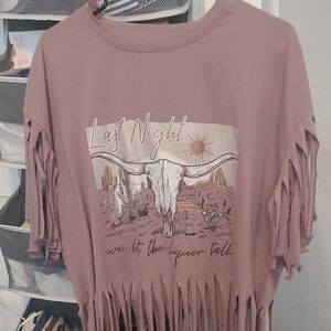 Fringed Graphic Tee Morgan Wallen